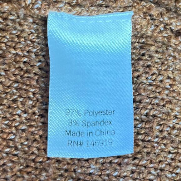 Sonoma Vneck Sweater Womens 2X Rust Brown Color Oversize Winter Fall - Picture 6 of 7